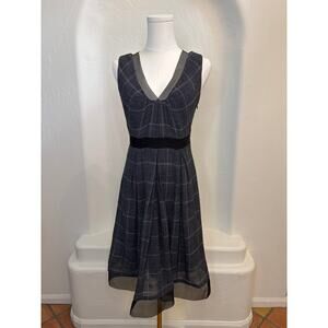 Vintage Cynthia Steffe Wool Blend Plaid Sleeveless dress Size 4
